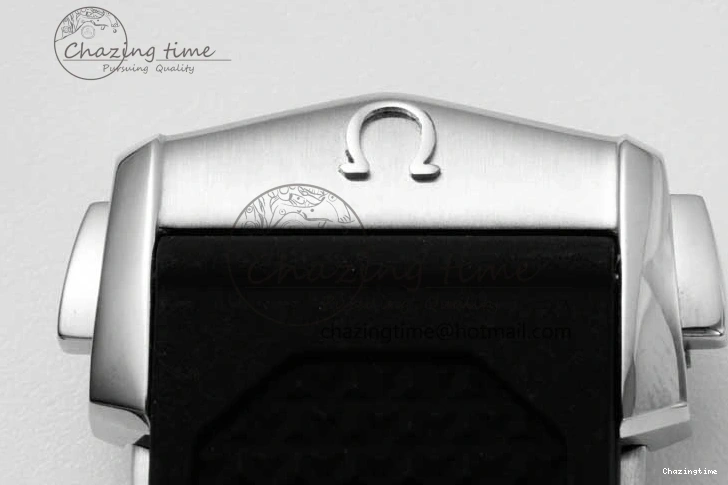 0111 Breathable Speedmaster Racing Master SS HKF Best Edition White Dial on Black Rubber Strap A 7815